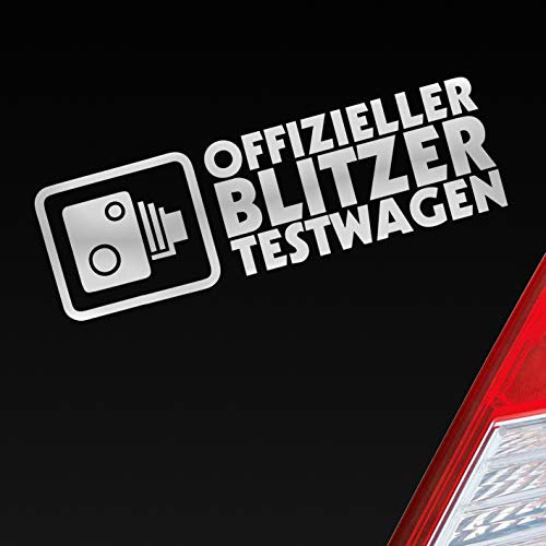 Hellweg Druckerei Offizieller Blitzer Testwagen Tuning Racing Auto Aufkleber Sticker Heckscheibenaufkleber