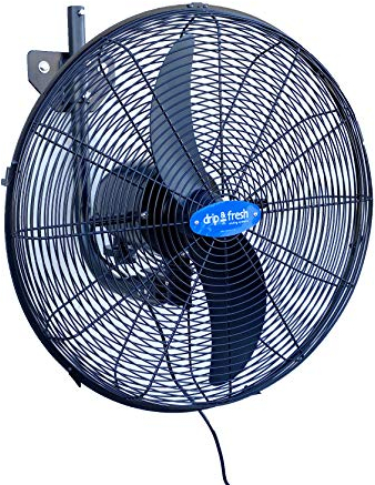Drip&Fresh C5160 Ventilador Industrial para Nebulización con Soporte a Pared, Regulador de Velocidad de 3 Posiciones, 180º de Orientación, 2 Palas, 130 W, 220/240 V, 50 Hz, Diámetro 50 cm, Multicolor