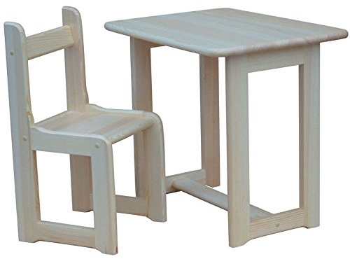 k koma Kinder Sitzgruppe Kindertisch Kinderstuhl Massiv Kiefer Holz Neu (Kiefer LACKIERT)