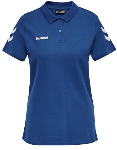 hummel Damen Hemd HMLGO Cotton Polo, True Blau, XS, 203522-7045