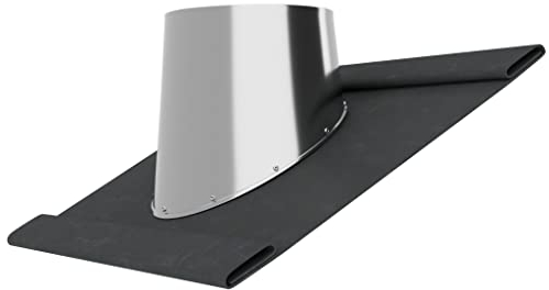 Schornstein Dachdurchführung inklusive Wetterkragen in allen Neigungen und Durchmessern (Außendurchmesser Ø180mm, 31-45° Edelstahl mit Blei)