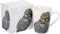 Maxwell & Williams Marini Ferlazzo Birds Tasse aus feinem Porzellan mit Eulen Motiv in Geschenkbox, 450 ml