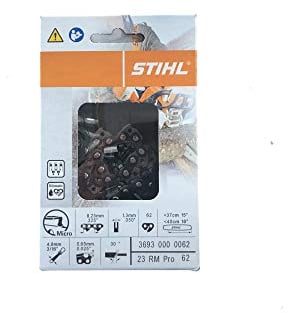 Chaîne tronçonneuse STIHL 36930000062 Pas : .325' Jauge : 1.3 Maillons : 62