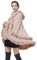 BEAUTELICATE Poncho Fourrure Femme Cape à Capuche Châle Étole Tricoté Manteau Léger pour Automne Hiver Mariage Soirée Gala Mariée Demoiselle d'honneur(Taille Unique, Rose Pâle)