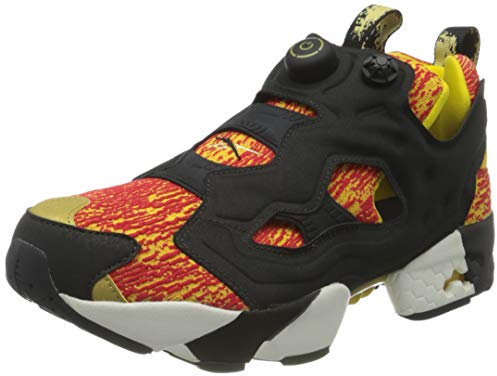 Reebok Men's Instapump Fury OG Sneaker, Night Black Alert Yellow Vector Red, 7 UK