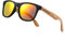 WOODONLY Holz Retro Polarisierte Sonnenbrille - Cooler Stil Mattes Rahmen Perfekte Geschenke für Damen und Herren (Zebrano Orange)