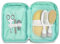 Chicco - Set de voyage Hygiène pour enfants, 6 pièces, brosse et peignes, gant éponge, ciseaux avec pointes arrondies, coupe-ongles et lime USA et jeton
