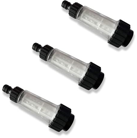 M&M Smartek Filtro dell'acqua con adattatore rapido da ¾ per idropulitrici ad alta pressione, camper e attrezzi da giardino come Kärcher Stiehl Kränzle Bosch Was Nilfisk-Alto pompa da giardino 3x