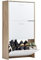 CASABEL Schuhschrank für 18 Paar Schuhe – Regal mit großer Kapazität für Eingangsbereich, Flur – L60xT24xH113 cm – Weiß und helles Holz