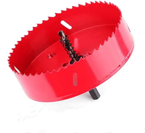 Houdao 130mm Frese a Tazza per Metallo Sega a Tazza per Legno Bimetallica con Pergolato Esagonale e Centraggio Metallo Punte a Tazza per Legno per Legno Metallo Cartongesso Lamiera di Ferro Plastica