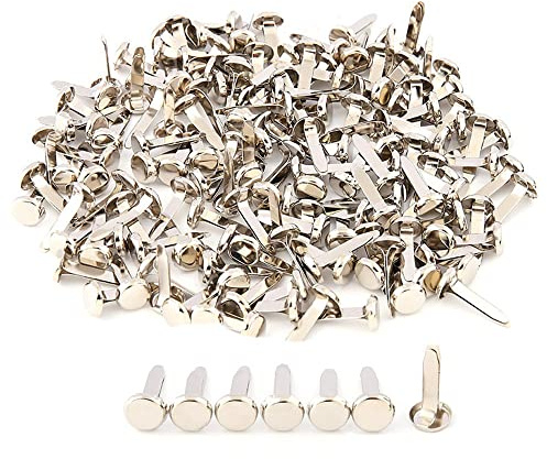 GIVBRO Spille divise Mini Brads Elementi di Fissaggio di Carta Rotondi Metallo Brads per DIY Craft Stampaggio Scrapbooking Strumento 50 Pezzi