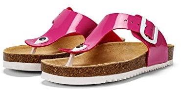 Le Clare Regard Nap Tinta Unita - Infradito Donna/Uomo con Plantare in Sughero anatomico Anti-Sudore Colore Fucsia Taglia 41