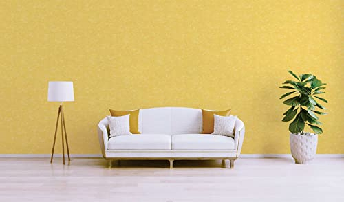 TADESSI M1-No.3661 Papier peint intissé uni Jaune