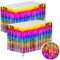 2 Packungen Regenbogen-Metallic-Folie Fransen Lametta Tischröcke für rechteckige Tische, Luftschlangen, Vorhänge, Hintergrund für Geburtstag, Gay Pride, Hochzeit, Abschlussfeier, Babyparty, Halloween,