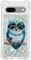 Wuhaizher Google Pixel 7A Case Glitter, 3D Quicksand Flowing Liquid Bling Sparkle Clear Transparent TPU Gel Silicone ShockProof Protective Phone Cover for Google Pixel 7A Case Girls, Owl