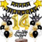 Dalettu 14. Geburtstag Dekoration, Luftballon 14. Geburtstag Junge Deko, Kuchendeko Geburtstag 14 Jahre Junge Mädchen, Happy Birthday Deko 14 Geburtstag Junge, Gold Geburtstagsdeko 14 Jahre Junge