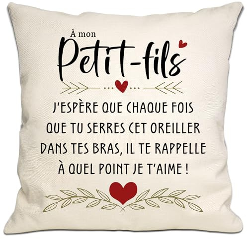 Cadeau pour Petits-fils - reconnaitre l'amour chacun Serre-lece coussin Housse Pour Petits-fils Anniversaire, Graduation, Noël