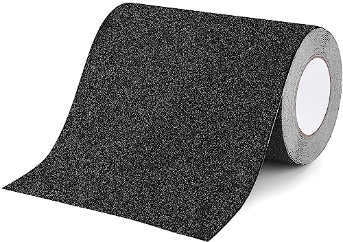 OQingluan Bande Antidérapante Adhésive pour Escaliers, 20cm*10m, Antidérapant Escalier Autocollant, Bande Antidérapante Extérieur, Imperméable, Découpable, Noir