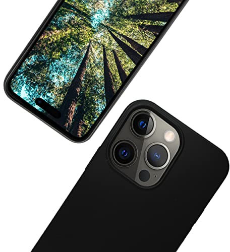 eplanita Eco Mobile Phone Case Compatible with iPhone 15 Pro Max, Plant Fibre, Drop Protection Cover, Durable and Sustainable (for iPhone 15 Pro Max, Black)