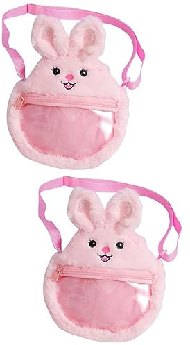 PACKOVE 2st Hase Umhängetasche Cartoon-hase-Tasche Kawaii Häschen Umhängetasche Osterkuriertaschen Umhängetasche Für Damen Lolita-Hasen-Handtasche Münze Geschenk Plüsch Mädchen