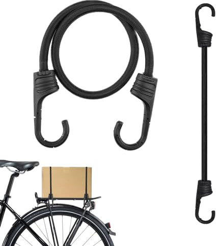 2 Pack Heavy Duty Bungee Cords with Hooks - Elastic Straps for Secure Tie Downs