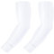 COOLOMG Arm Sleeves Ärmlinge Kompression Bandage Rutschfest Anti UV Sport Fahrrad Volleyball Basketball für Damen Herren Kinder 1 Paar Weiß XS