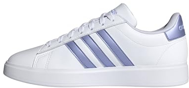 adidas Women's Grand Court 2.0 Tennis Shoe, White/Blue Spark Met./Blue Spark, 5.5 UK