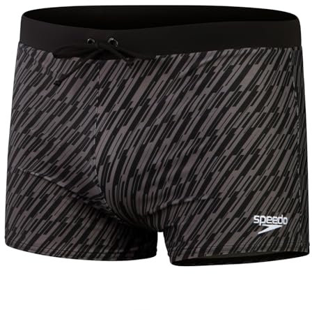 Speedo Herren Valmilton Aquashort | Schwimmbekleidung für den Urlaub Schwimmbekleidung, Schwarz/Grau, 34/11
