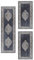 Carpetsale24 Bettumrandung Schlafzimmer 3 teilig Orientteppich Schwarz Bettvorleger Schlafzimmer Bettset: 2 St. 80x150 cm | 1 St. 80x250 cm - Flachgewebe Waschbarer Teppich Läufer Set Baumwollrücken
