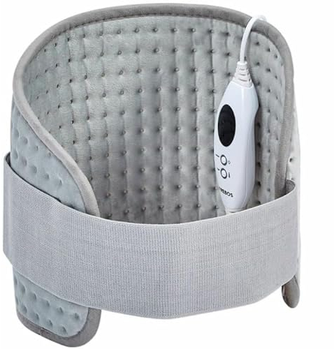 Marco Paul Electric Heat Pad for Back Pain, Plus Size Extra Large 5XL Heated Waist Belt, 6 Temperature Levels Auto Timer Mains for Lower Back Pain, Abdomen, Period Pain Relief (Heated Waist Belt)