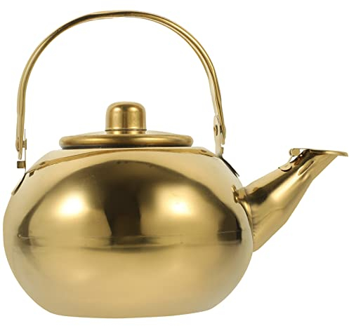 LeGDOr Bouilloire sifflante théière à Induction marmite à Eau Chaude Chinoise théières en métal théières de cuisinière théières pour thé en Vrac Machine à café Camping en Acier Inoxydable