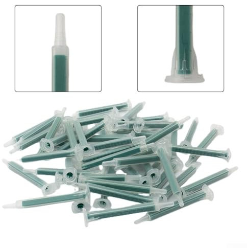 Confezione da 50 ugelli miscelatori adesivi 2K, miscelatori statici, 16 nodi, lunghezza 83 mm