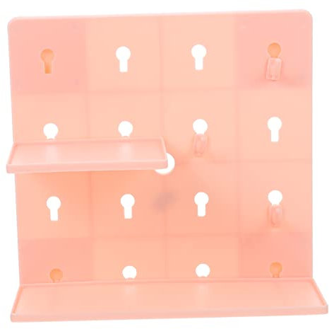 CIYODO 1 Cadre Décoratif En Panneau Perforé Stockage De Panneau Perforé Support De Rangement Suspendu Organisateur D'artisanat Support D'étagère En Panneau Perforé Abdos Rose