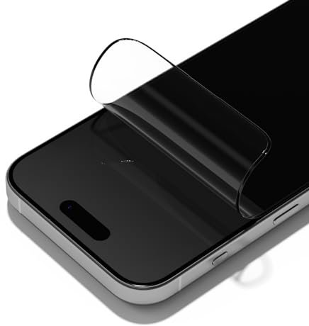 RhinoShield Impact Screen Pro Transparent Bildschirmschutz kompatibel mit [iPhone 15 Pro] | Überlegener Aufprallschutz, kratzfest, mit Blaulichtfilter, inkl. Ausrichtungsrahmen