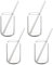 Hanseküche Lot de 4 verres à boire avec paille en verre [4 x 450 ml] – Parfait pour le café glacé, l'eau et les cocktails – Verres à long drink, à café glacé et à café – Verre à café glacé et verre à