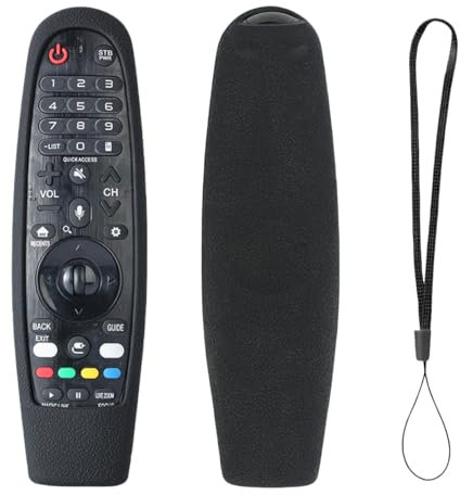 Silicone Protective Case for LG MR20GA MR19BA MR18BA MR650A MR600 Remote Control, Anti-Slip Cover for LG AKB75855501 Magic Remote Skin Protector - Not Glow Black