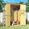 IWDOO Capanno per esterni, 1,9 x 7,6 m, in legno, impermeabile, capannone da esterno con pavimento, capanno per attrezzi in legno massiccio, per piscina, patio, cortile, prato, giallo