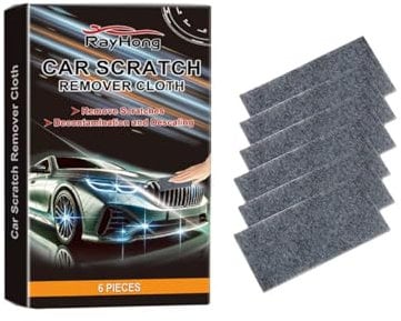 Nano Sparkle Tuch 6 Stück, Original Nanosparkle Auto Kratzer Entferner, Magic Tuch für Reparatur von Kratzern, Farbresten, Wirbeln, Wasserflecken und Oberflächenpolieren
