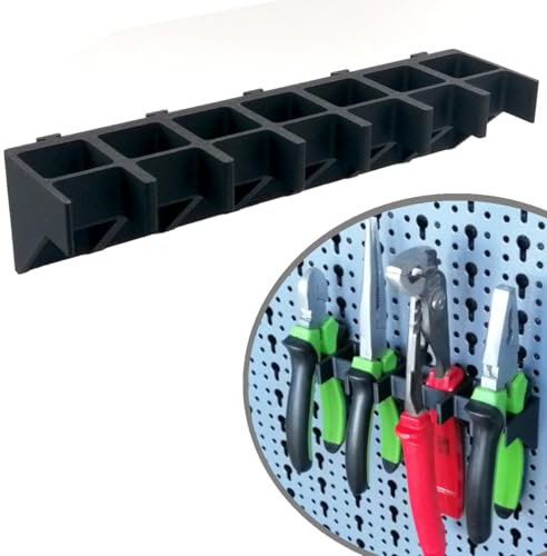 Printbtw Zangen Halter passend für Küpper Lochwand Werkzeughalter Systemhalter (Schwarz, 7 Zangen)