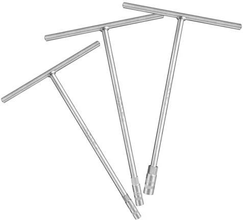pgroup - Juego de llaves de vaso con mango en T, 3 piezas, 8 mm, 10 mm, 12 mm, acero al cromo vanadio de 6 puntos, manijas hexagonales para reparación de motocicletas y bicicletas