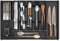 Range-couverts pour tiroirs - Extensible - 37 x 54 cm - Compact pour tiroir - Extensible - 6 à 8 compartiments - Tiroirs en plastique - Organiseur pour cuisine, cuillères, fourchettes