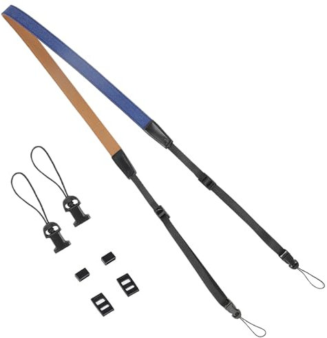 Windfromort Kameragurt Verstellbar – Weicher Kamera Band mit Schnellverschluss – Universeller Camera Strap für DSLR, SLR, Kompaktkameras – Kamera Schultergurt für Nacken, Schulter (Blau)
