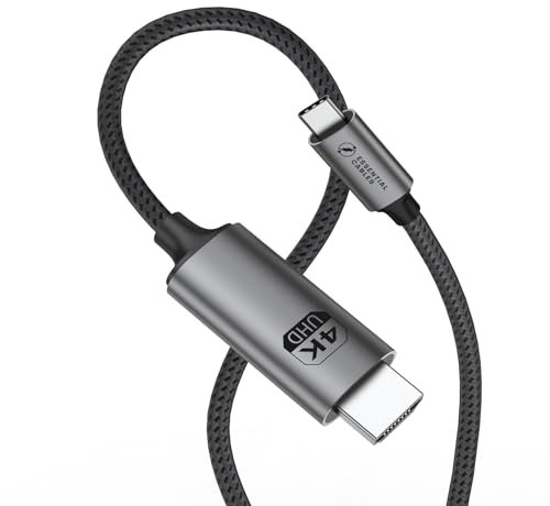 USB C to HDMI Cable 4K@60Hz 1440P@120Hz 1080P@240Hz Type C Thunderbolt 5 4 3 to HDMI 2.0 HDR Adapter Compatible with iPhone 16 15 MacBook Pro Air Mac Mini, iMac iPad Galaxy S25 Ultra S24 (1 Meter)