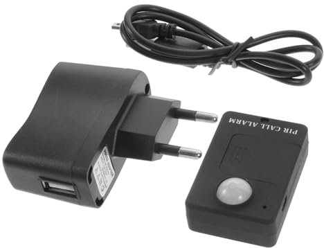 SHINEOFI Alarme GSM Infrarouge Détecteur De Mouvement Haute Sécurité avec Prise EU Alarme Usines Et Entrepôts Détection Humaine avec Témoin LED Noir