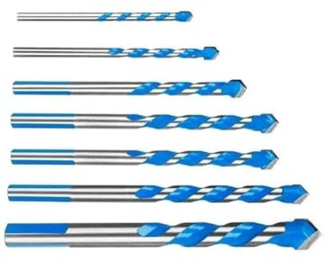 12 brocas de 3/4/5 mm for construcción, brocas multifuncionales for azulejos, vidrio, cerámica y mármol.
