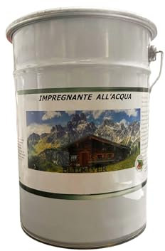 Impregnante legno esterno ad acqua 5 litri | Finitura professionale effetto cerato | Protezione legno per staccionate, casette, pergolati | Interni ed esterni | Alta penetrazione | (Noce Chiaro)
