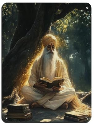 Guru Nanak Teaching Blechschild, Vintage, Metall, Pub, Club, Café, Bar, Zuhause, Wandkunst, Dekoration, Poster, Retro, 30 x 40 cm
