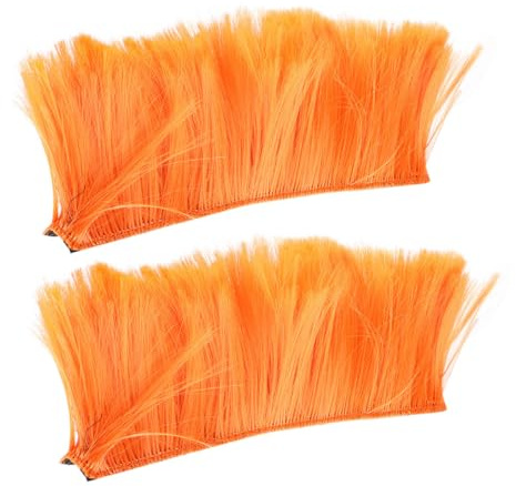 Beaupretty 2pcs Accessoires pour Casque de Moto en Fibre Chimique Orange Crête de Coq Unique pour Casque de Vélo et Courses Moto