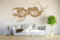 INDIGOS UG - Wandtattoo Wohnzimmer - Wandaufkleber Hibiskusblüte - Hibiskus - 96cm x 51cm Hellbraun - Aufkleber Kinderzimmer Schlafzimmer Küche Badezimmer Büro Dekoration
