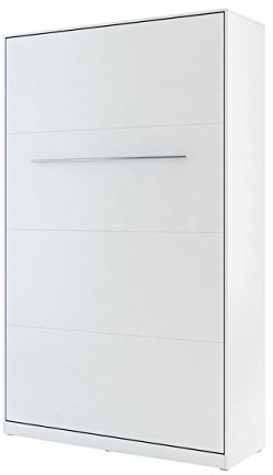 Mirjan24 Schrankbett Concept Pro I Vertical, Wandklappbett inkl. Lattenrost, Bettschrank, Wandbett, Schrank mit integriertem Klappbett, Funktionsbett (120x200 cm, Weiß)